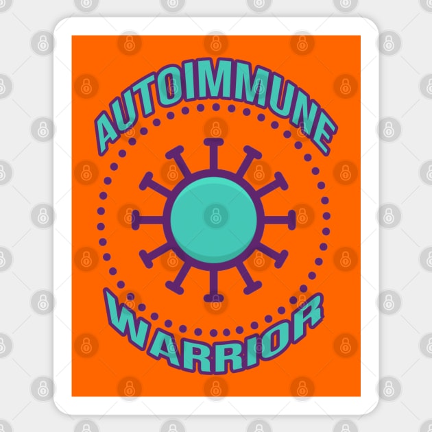 AutoImmune Warrior Sticker by INLE Designs